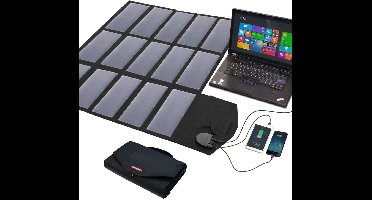 Draagbaar Zonnepaneel – Opvouwbaar – Mobiel – Outdoor – 100W Vermogen – Monokristallijn – Weerbestendig