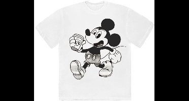 Disney - Mickey & Coffee Heren T-shirt - S - Wit