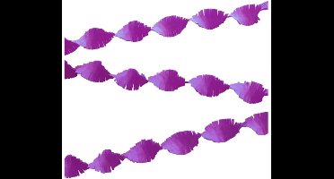 Daily Style – Crepe Guirlande – Paars – 24 meter – Feestversiering