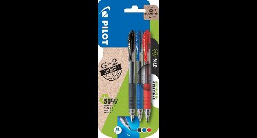 Gelschrijver PILOT G2 assorti 0.32mm blister à 3 stuks