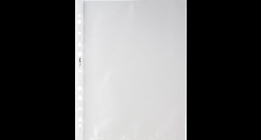 Pergamy geperforeerde showtas, ft A4, 11-gaatsperforatie, gekorrelde PP van 50 micron, pak van 100 stuks