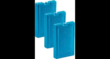 Plasticforte Koelelementen van 1000 gram - 6x stuks - blauw - 22 x 14.5 x 3.5 cm - voor koeltas en koelbox
