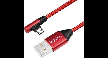LogiLink CU0149 USB-kabel 0,3 m USB 2.0 USB A Micro-USB B Rood