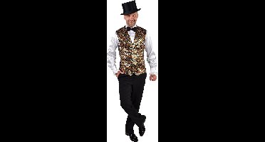 Magic Design Gilet Stars Heren Polyester Zwart/goud Maat Xs/s
