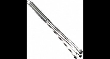 garde met bolletjes 30 x 8 cm rvs zilver