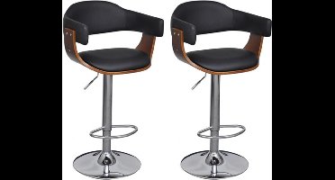 vidaXL - Barkrukken - 2 - st - kunstleer