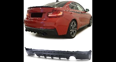 Passend Voor Bmw 2 serie F22 F23 M Pakket Achterbumper Diffuser Mat Zwart Dubbele L + R Uitlaat Uitsparing M Performance Look 218 220 230 235 M2