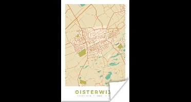 Poster Stadskaart - Kaart - Oisterwijk - Plattegrond - 20x30 cm