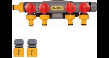 HOZELOCK 4-WEG WATERVERDELER 3/4" en 1/2''