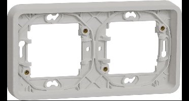 Inbouwbehuizing 2-voudig Horizontaal - Inbouw - Polarwit - Mureva Styl - Schneider Electric - MUR39101
