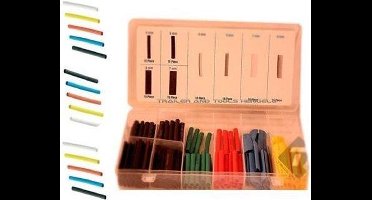 127 delig krimpkous set gekleurd - krimpkous - beschermmantel elektrische verbinding (GERE-00571)