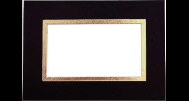 Passepartout Dubbeldik Zwart/Goud 45,7x61cm (10 stuks)
