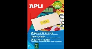 APLI 119030, Rood, Laser/inkjet, Permanent, Mat, Rechthoek, 7 cm