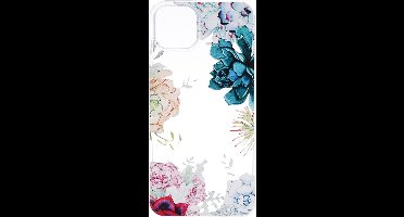 Shop4 - Xiaomi 12 Pro Hoesje - Zachte Back Case TPU Siliconen Exotische Bloemen Transparant