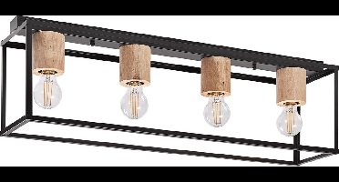 LEDVANCE DECOR Nairobi plafondlamp, zwart, E27 voet