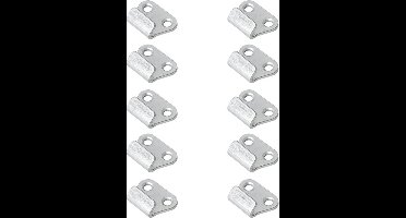 ProPlus Afspanhaak met montagegaten - 29 x 23 x 12 mm - set van 10 stuks