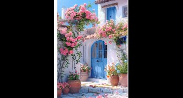 CEOVR Diamond Painting Kits Volwassenen, Landschap Diamant Painting, Huis en Bloemen Diamond Painting Foto's, 30 x 40 cm Diamond Painting Set, Diamond Painting Volwassenen, Rozen