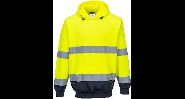 Portwest Tweekleurig sweatshirt met capuchon B316 - Geel/Marine - L