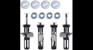 4 Pieces Toilet Seat Attachment, Toilet Seat Attachment, Toilet Seat, Screws Set of Stainless Steel, Nut Screws, Toilet Seats, Screw Set, Toilet Seat, Spare Parts for Toilet, Top Assembly