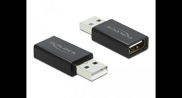 Delock USB 2.0 Adapter Type-A male to Type-A female Data Blocker
