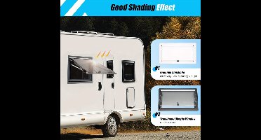 Camperraam – Motorhome Raam – Caravanraam – Campervenster – Buitenraam – 900x500 mm – Aluminium Frame Met Insectenhor En Rolgordijn