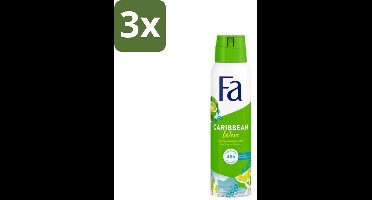 Fa Deodorant Spray Lime Squeeze 150 ml - Bulkverpakking - 3 stuks