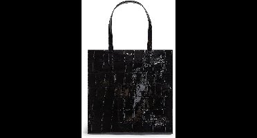 Ted Baker shopper schoudertas Vannda Croc Effect Icon Bag Black zwart