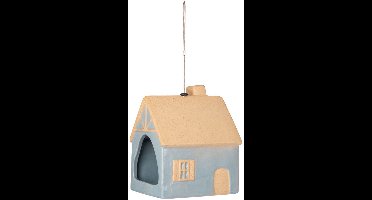 CJ Wildlife Vogelvoederhuisje voor Kleine Vogels & Tuinvogels - Suvila - Hangend Voederhuisje - Keramisch Voederhuis - Blauw