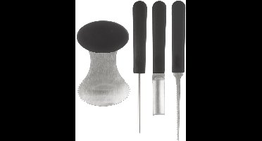 Orion - Fruit- en Groentedrylset - 4 Stuks - Roestvrij Staal - Scherp en Stevig