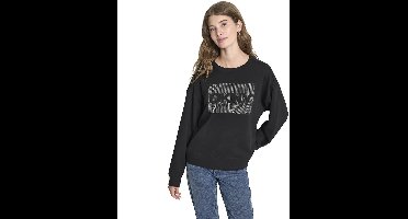 Dkny Rhinestone Logo Boxy Fit Sweatshirt Zwart S Vrouw