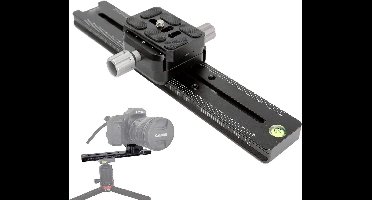 240mm Professionele Nodal Slide Rail – Metalen Quick Release Klem – Dubbele Dovetail Camera Beugel – 90° Draaibare Dubbelzijdige Klem – Arca-Swiss Compatibel
