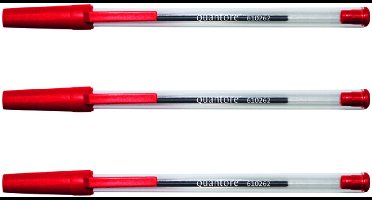 Balpen Quantore Stick rood medium - 500 stuks