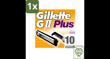1 x Gillette - GII Plus - Wegwerpscheermesjes - Comfortabele scheerbeurt - 10 Scheermesjes- Scheermesjes Mannen - Wegwerpmesjes - Gillette Gii Plus - Comfort Scheerbeurt - Dubbele Mesjes