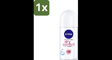 1 x Nivea - Deo Roll-On - Dry Comfort Plus - 48 Uur Lang Werkend - 50 ml - NIVEA Deodorant Roller - Anti-transpirant - 48 Uur Bescherming - Dry Comfort Plus - Zweetbestendig