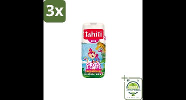 3 x Tahiti – Douchegel – Kids - 300 ml - Grootverpakking - Douchegel Voor Kinderen - Exotisch Fruit Geur - Douchegel Voor Haar En Lichaam - Kinderhuid Verzorging - Speelgevoelige Douchegel