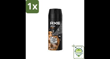 1 x Axe Deodorant Bodyspray Leather & Cookies 150 ml - 48 Uur Deodorant - Deodorant Spray - Mannelijke Deodorant - Axe Deodorant - Leer Geur