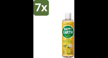 Happy Earth – Douchegel – 100% Natuurlijk Jasmine Ho Wood – 300 ml - Bulkverpakking - 7 stuks