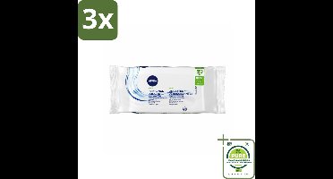 3 x NIVEA - Reinigingsdoekjes - Verfrissend - Verwijdert Waterbestendige Make-up - 7 Doekjes - Grootverpakking - Reinigen - Make-up Remover - Gezichtsdoekjes - NIVEA - Vitamine E