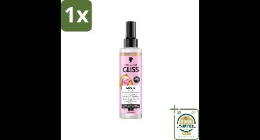 1 x Gliss - Anti-Klit Spray Liquid Silk Gloss voor Glanzend en Klitvrij Haar - 200 ml- Haarspray - Klitvrij Haar - Ontwarren Haar - Glanshaar - Zijdeproteïnen