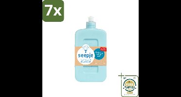 7 x Seepje - Afwasmiddel - Verfrissend & Zacht voor de Handen - Spetterende Eucalyptus - 500 ml - Grootverpakking - Afwasmiddel - Natuurlijk Afwasmiddel - Eucalyptus Afwasmiddel - Handen Verzorgen - Huidvriendelijk Afwasmiddel