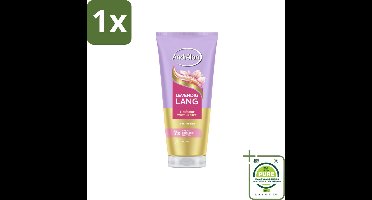 1 x Andrélon – Haarmasker WOW – Levendig Lang – 180 ml - Haarmasker - Lang Haar - Gespleten Punten - Haarversterking - Biotine