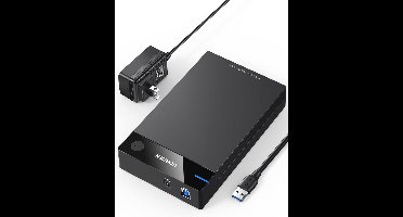 UGREEN 3.5 inch Hard Drive Enclosure USB 3.0 to SATA Adapter 3.5/2.5 inch HDD SSD Support UASP 5Gbps, Extra 12V 2A Power Supply Included