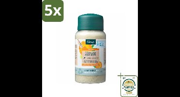 5 x Kneipp - Voetbadzout - Vitalizing - Citrusgeur - 600 g - Grootverpakking - Voetbadzout - Voetbadkristallen - Citroengeur - Thermaalzout - Eeltverzorging