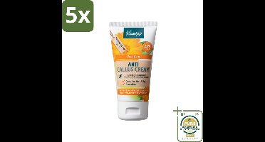 5 x Kneipp - Eeltcrème - Calendula - 25 % ureum - Voor zachte & soepele voeten - 50 ml - Grootverpakking - Eeltcrème - Voetcrème - Ureum - Eeltvermindering - Zachte Voeten