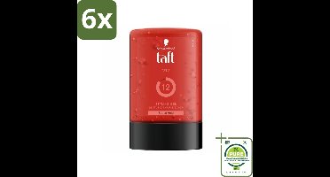 Taft - V12 - Styling Gel - Supersnelle hold - 300 ml - Voordeelverpakking - 6 stuks - Styling gel - Taft V12