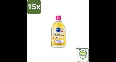 15 x NIVEA - Micellair Water - Serum Verrijkt Stralend - Verwijdert Waterbestendige Make-up - 400 ml - Grootverpakking - Micellair Water - Reinigingswater - Gevoelige Huid - Doffe Huid - NIVEA