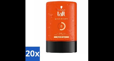 20 x Taft - Maxx Power 8 - Styling Gel - Langdurige fixatie - 300 ml - Styling Gel Voor Mannen - Langdurige Fixatie - Hold Level 8/15 - Haar Fixatie - Stijl Voor Korte Kapsels
