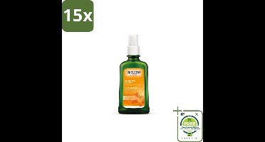 15 x WELEDA - Bodyolie Vitaliserend - Duindoorn - 100% natuurlijk - 100 ml - Grootverpakking - Lichaamsvet - Bodyolie - Weleda - Duindoorn - Natuurlijke Verzorging