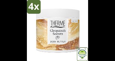 Therme - Cleopatra's Secrets - Bodybutter - Hydraterend - Verzorgend - 225gr - Voordeelverpakking - 4 stuks - Lichaamsbalsem - Hydraterende bodybutter