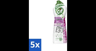 5 x Cif Cream Pink Flower - Schuurmiddel - Tegen Hardnekkig Vuil - Frisse Bloemengeur - 750 ml - Cif Cream Pink Flower - Schuurmiddel - Reiniging - Hardnekkig Vuil - Frisse Bloemengeur